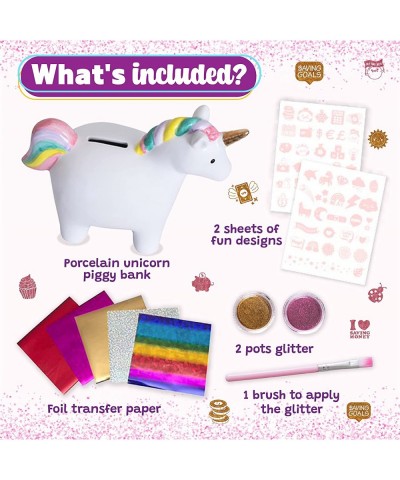 Unicorn Piggy Bank for Girls - Unicorns Gifts for Girls Age 6 7 8 9 & Girl Crafts for Kids Ages 6-8 - Decorate Your Own Coin ...