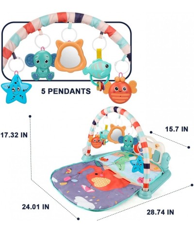 Baby Gym Play Mat Kick and Play Piano Tummy Time Gym Mat Musical Piano Activity Playmat for Baby Girl & Boy 0 to 3 6 9 12 Mon...