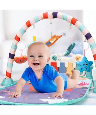 Baby Gym Play Mat Kick and Play Piano Tummy Time Gym Mat Musical Piano Activity Playmat for Baby Girl & Boy 0 to 3 6 9 12 Mon...