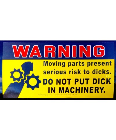 Dont Put Dick in Machinery Prank Warning Decal 10 Pack. Funny Rude Stickers Save Your Friends from Enticing & Risky Temptatio...