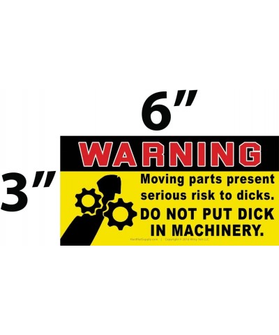 Dont Put Dick in Machinery Prank Warning Decal 10 Pack. Funny Rude Stickers Save Your Friends from Enticing & Risky Temptatio...