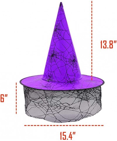 Kids witch hat modern purple witch wizard hat for girls women Halloween decorations $18.37 Kids' Party Hats