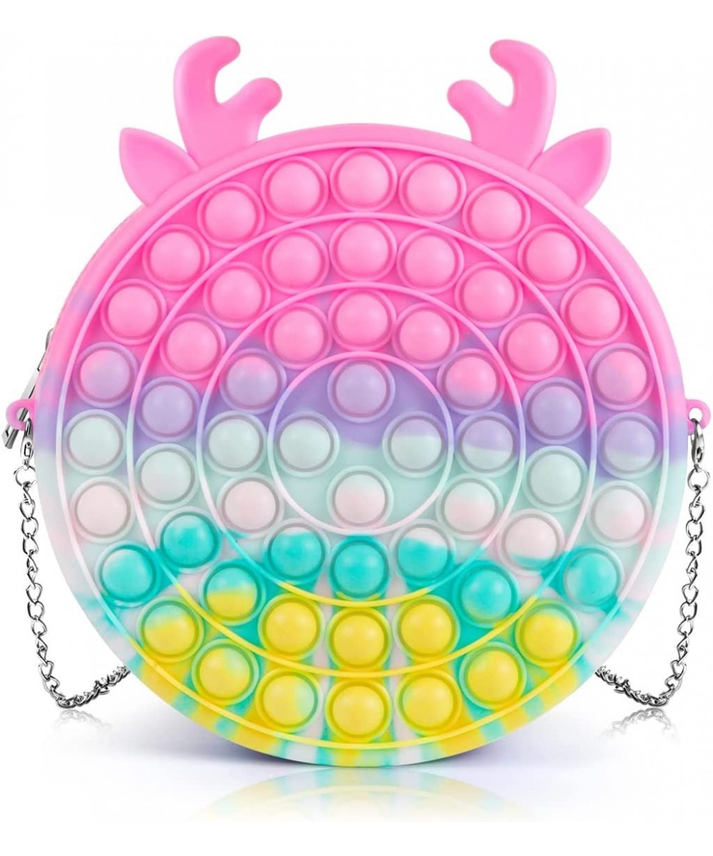 Silicon Bubble Pop Fidget Toy Pop Purse for Girls and Women Shoulder Crossbody Handbag ADHD Anxiety Stress Sensory Relief Bag...