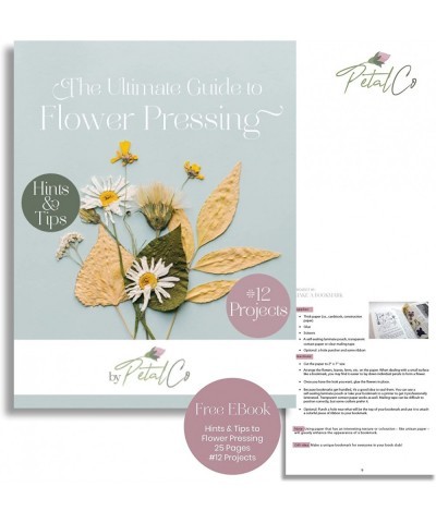 Wooden Flower Press 7inch x 7inch with Frame for pressed flowers and leaves including Ultimate Guide to Flower Pressing $47.2...