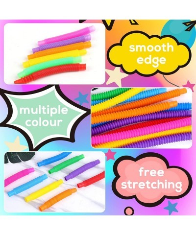 36 Pack Mini Pop Tubes Fidget Toy Sensory Stress Relief Toys for Kids Fun Stretch Tubes Bulk for Classroom Party Favors Toys ...