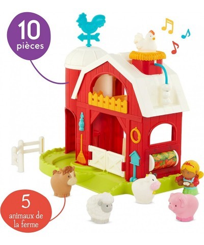 – Musical Barn Playset – Farm Toys – Plays Mary Had a Little Lamb & Farmer in The Dell – Toy Barn & Farm Animals – Music & An...