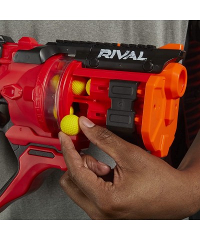 Rival Roundhouse XX-1500 Red Blaster -- Clear Rotating Chamber Loads Rounds into Barrel -- 5 Integrated Magazines 15 Rival Ro...