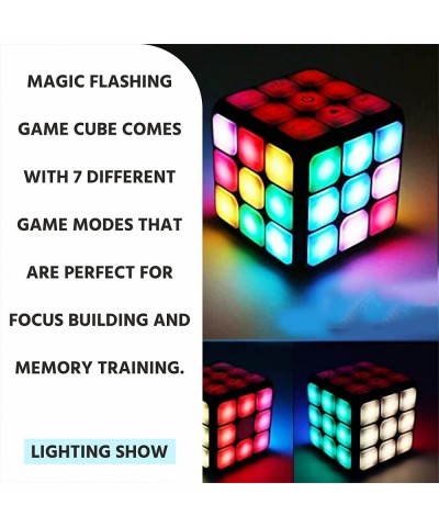 7-in-1 Magic Flashing Cube Electronic Memory & Brain Training Game Cube Focus & Attention Training Handheld Game for Kids Gif...