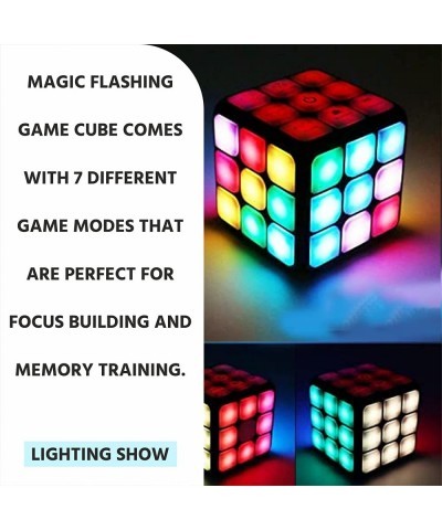 7-in-1 Magic Flashing Cube Electronic Memory & Brain Training Game Cube Focus & Attention Training Handheld Game for Kids Gif...