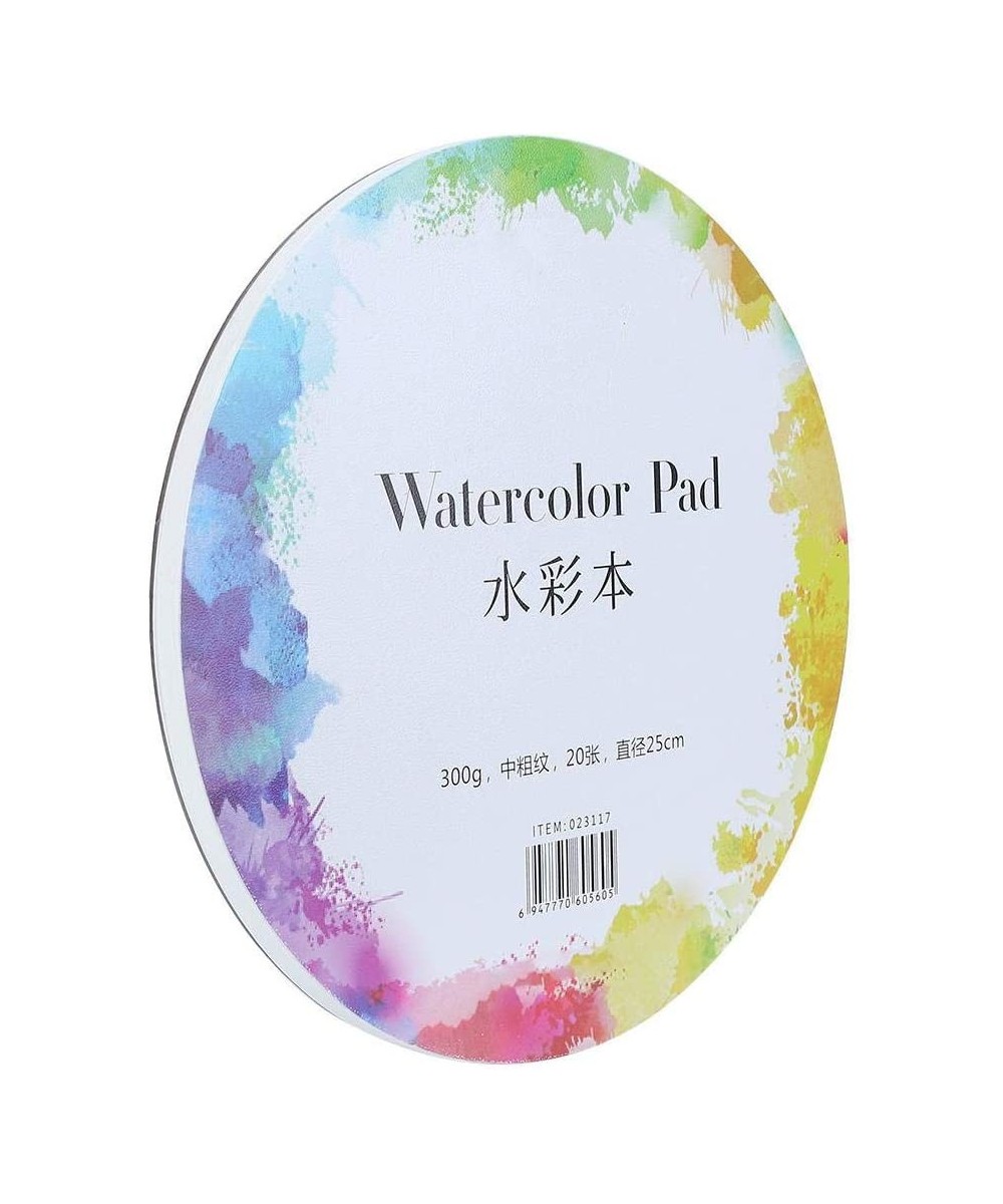 Art Paper Cotton Paper Painting Paper Acid-Free Paper Craft Supplies for Wet Media(Round Watercolor Book 19cm/20 Sheets) $33....