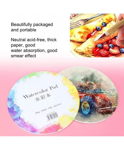 Art Paper Cotton Paper Painting Paper Acid-Free Paper Craft Supplies for Wet Media(Round Watercolor Book 19cm/20 Sheets) $33....