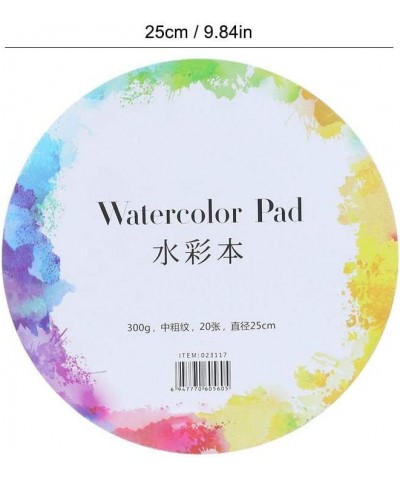 Art Paper Cotton Paper Painting Paper Acid-Free Paper Craft Supplies for Wet Media(Round Watercolor Book 19cm/20 Sheets) $33....