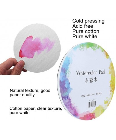 Art Paper Cotton Paper Painting Paper Acid-Free Paper Craft Supplies for Wet Media(Round Watercolor Book 19cm/20 Sheets) $33....