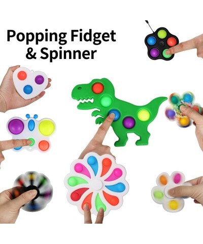 60 pcs Fidget Toys Set Party Favors for Kids 8-12 Sensory Toys for Autistic Children Stress Relief Bulk Pack Pop Fidgets for ...