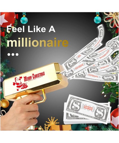 Christmas Money Gun Shooter - Cash Gun Shooter for Real Money Money Gun with Prop Money (Gold) $49.55 Money & Banking Play Toys