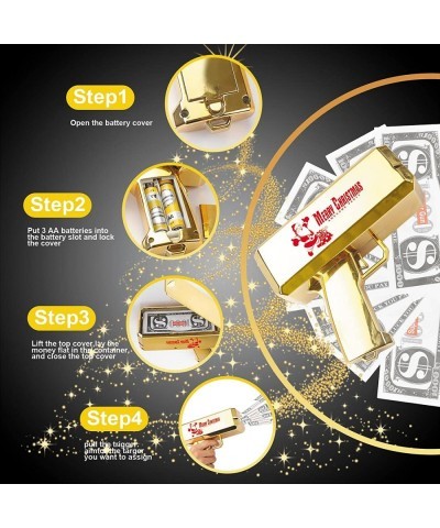 Christmas Money Gun Shooter - Cash Gun Shooter for Real Money Money Gun with Prop Money (Gold) $49.55 Money & Banking Play Toys