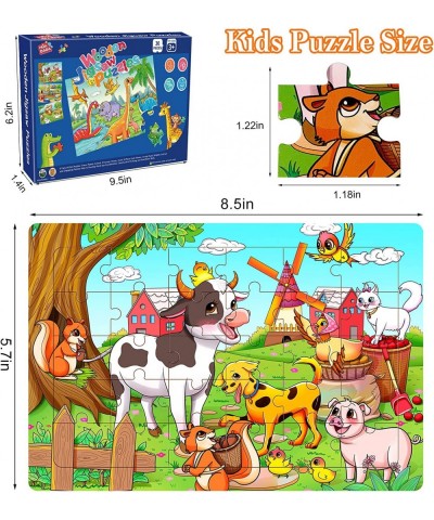 Puzzles for Kids Ages 3-5 Toddler Puzzles 30 Piece Wooden Jigsaw Puzzles for Preschool Children Educational Learning Kids Puz...