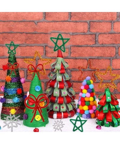 150Pcs Christmas Pipe Cleaners Craft Set Including 50Pcs Green Chenille Stems 50Pcs White Chenille Stems and 50Pcs Red Pipe C...