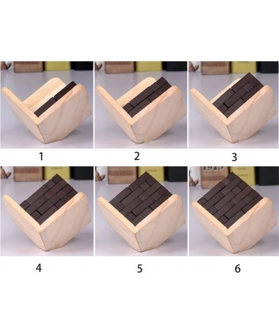 Wooden Brain Teaser Puzzle Cube Wooden Puzzles T-Shaped Jigsaw Logic Puzzle Educational Toy for Kids and Adults (Wine) $18.66...