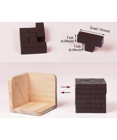 Wooden Brain Teaser Puzzle Cube Wooden Puzzles T-Shaped Jigsaw Logic Puzzle Educational Toy for Kids and Adults (Wine) $18.66...