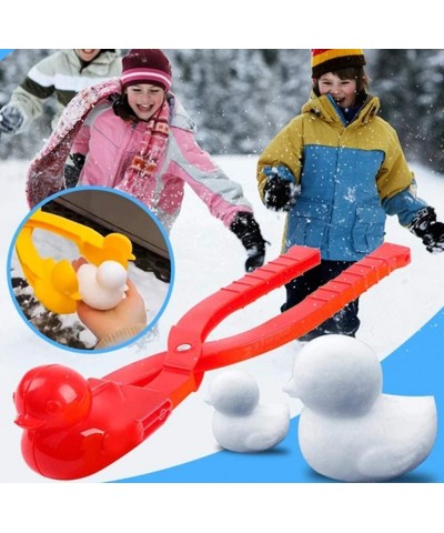 Snowball Maker Toys 4pcs Cartoon Duck Snowball Makers Tool Snow Toys for Kids Winter Outdoor Snow Ball Fight Games Play Beach...