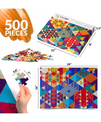 500 Piece Puzzles for Adults Triangles Jigsaw Puzzles 500 Pieces Hard Puzzles for Adults Difficult Puzzles 500 Piece Puzzles ...