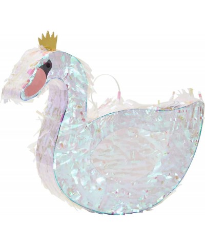 Iridescent Foil White Swan Pinata for Girls Princess Theme Birthday Party Decorations (Small 16.25 x 14 x 3 In) $42.64 Piñatas