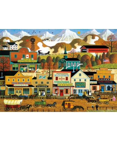 Charles Wysocki - Pete's Gambling Hall - 500 Piece Jigsaw Puzzle $17.15 Jigsaw Puzzles