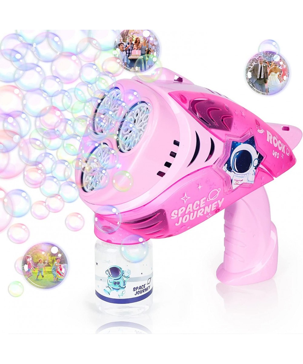 Bubble Gun for Kids - Space Automatic Bazooka Bubble Machine with Lights Big Bubble Maker for Kids Adults Rechargeable Bubble...