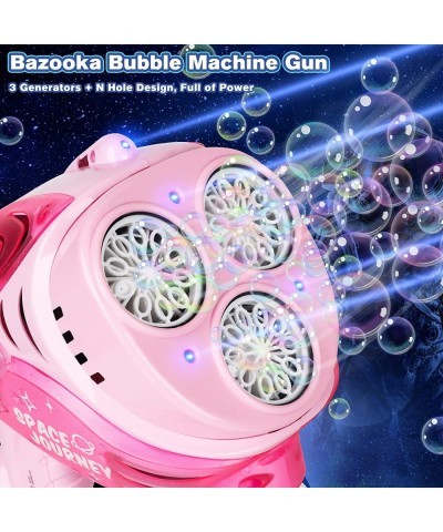 Bubble Gun for Kids - Space Automatic Bazooka Bubble Machine with Lights Big Bubble Maker for Kids Adults Rechargeable Bubble...