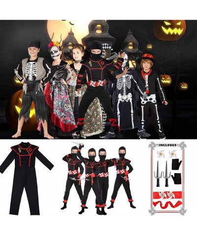 Ninja Costume for Boys Halloween Costume Ninja Muscle Costume with Mask Black and Ninja Foam Accessories for Halloween $27.53...