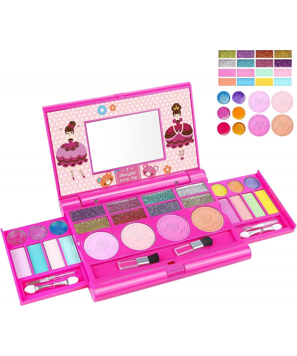 Kids Makeup Kit for Girl Washable Makeup Kit Fold Out Makeup Palette with Mirror Make Up Toy Cosmetic Kit Gifts for Girls - S...