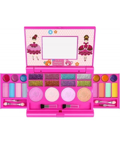 Kids Makeup Kit for Girl Washable Makeup Kit Fold Out Makeup Palette with Mirror Make Up Toy Cosmetic Kit Gifts for Girls - S...