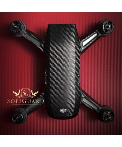 Black Carbon Fiber Precision Edge-to-Edge Coverage Vinyl Sticker Skin Controller 3 x Battery Wraps for DJI Spark $41.71 Remot...