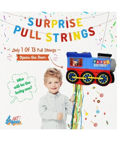 Train Pinata with Pull Strings Exciting Birthday Game for Kids & Awesome Train Party Decoration $59.91 Piñatas