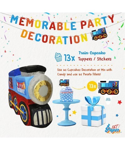 Train Pinata with Pull Strings Exciting Birthday Game for Kids & Awesome Train Party Decoration $59.91 Piñatas