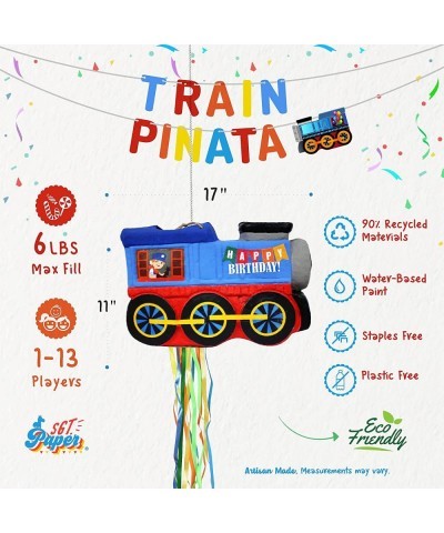 Train Pinata with Pull Strings Exciting Birthday Game for Kids & Awesome Train Party Decoration $59.91 Piñatas