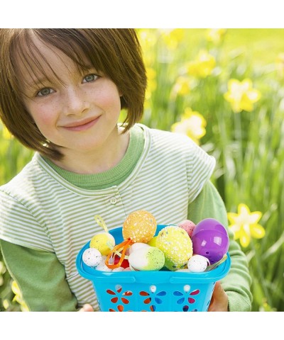 Small Easter Baskets Set of 8 Mini Colorful Plastic Kids Easter Baskets with Handles Empty Plastic Easter Basket for Easter E...