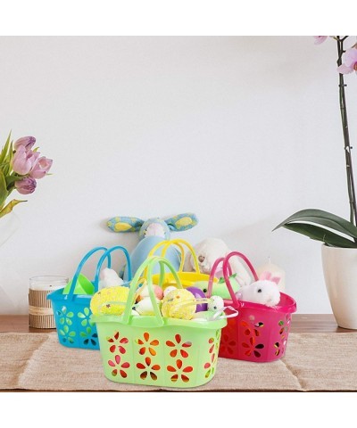 Small Easter Baskets Set of 8 Mini Colorful Plastic Kids Easter Baskets with Handles Empty Plastic Easter Basket for Easter E...