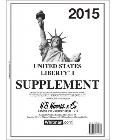 Harris 2015 United States Liberty I Stamp Album Supplement $25.69 Collectible Postage Stamps