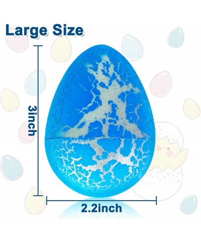 6 Pack 3" Jumbo Easter Dinosaur Eggs Hatching Dino Egg Grow in Water Crack Surprise Easter Eggs Hunt Games Easter Basket Stuf...