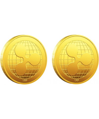 2 Pack Gold Plated Ripple XRP Coin Crypto Commemorative XRP Coins for Collector Souvenir $17.43 Money & Banking Play Toys