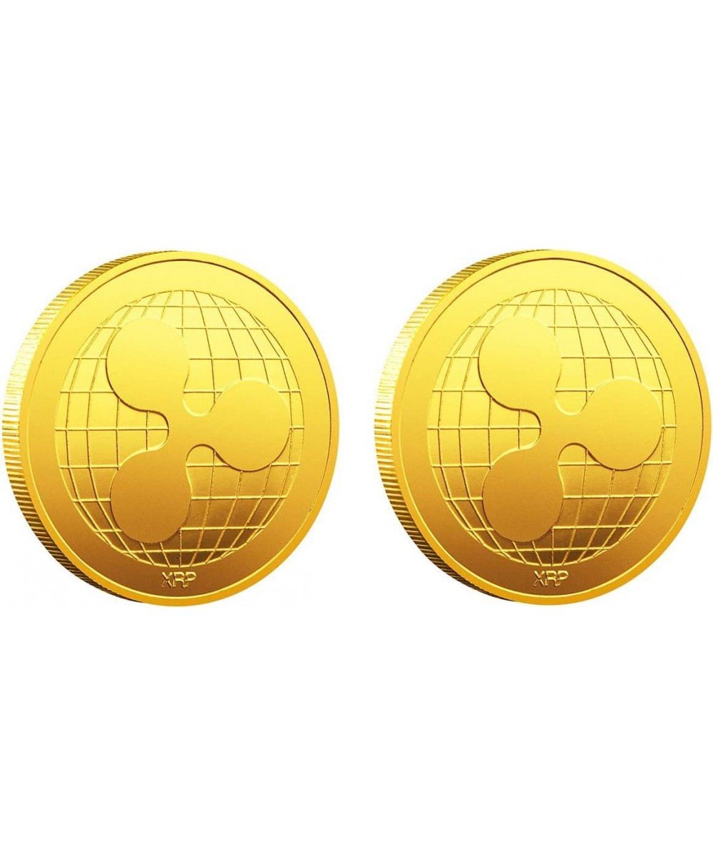 2 Pack Gold Plated Ripple XRP Coin Crypto Commemorative XRP Coins for Collector Souvenir $17.43 Money & Banking Play Toys