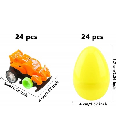 48 Pack Toy Filled Easter Eggs Prefilled Easter Eggs with Pull Back Vehicles Easter Surprise Eggs Car Toys for Easter Gifts E...