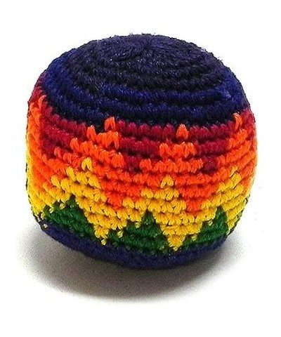 Rainbow Multicolored Crochet Zig Zag Geometric Pattern Hacky Ball Foot Bag Kick Sack - Handmade Gifts Tribal Guatemalan Toys ...