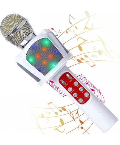 Kids Karaoke Microphone Machines Toy for 3-12 Year Girls Boys 5 in 1 Wireless Microphone Bluetooth with LED Lights Portable H...