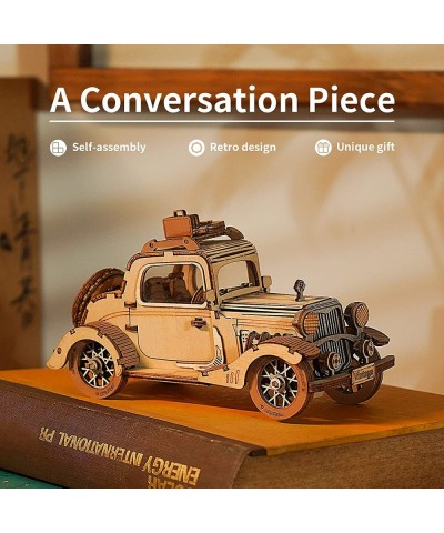 3D Wooden Puzzles Car DIY Model Kits to Build Wooden Model Vintage Car Craft Gift for Collection Lover $28.92 3-D Puzzles