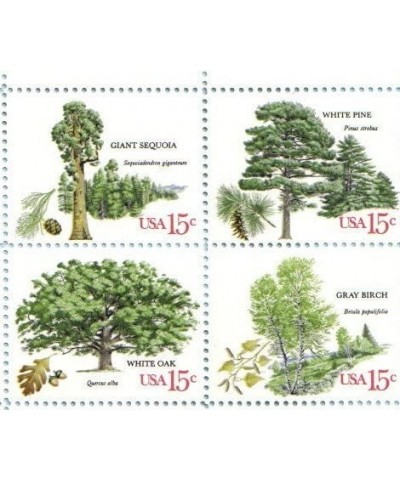 1978 AMERICAN TREES 1764-67 Block of 4 x 15 cents US Postage Stamps $14.21 Collectibles Display & Storage