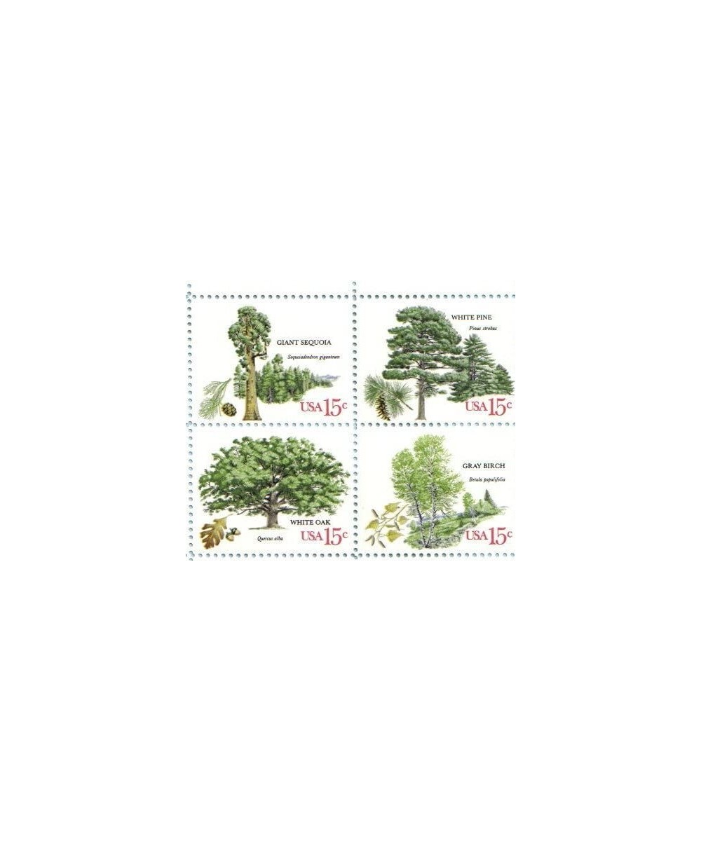 1978 AMERICAN TREES 1764-67 Block of 4 x 15 cents US Postage Stamps $14.21 Collectibles Display & Storage