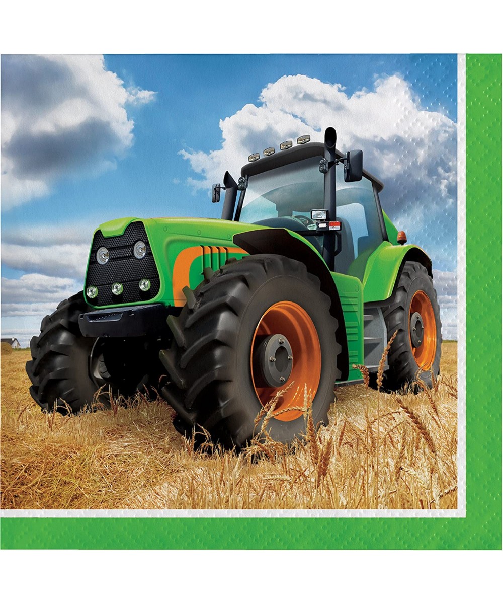 Tractor Time Beverage Napkins 48 ct $24.83 Kids' Party Tableware